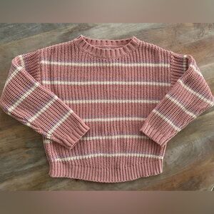 Willow Blossom Girls Striped Pink, White & Lavender Sweater